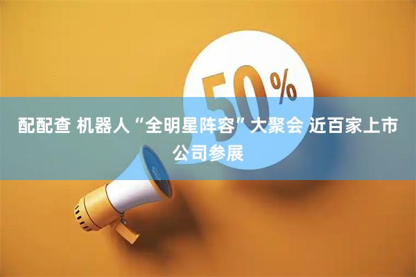 配配查 机器人“全明星阵容”大聚会 近百家上市公司参展