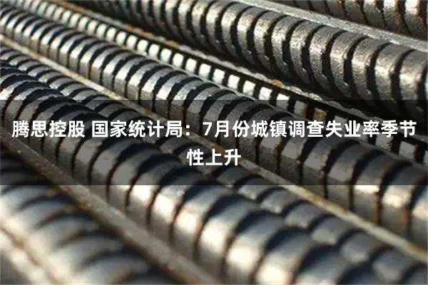 腾思控股 国家统计局：7月份城镇调查失业率季节性上升