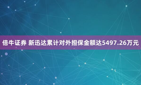 倍牛证券 新迅达累计对外担保金额达5497.26万元